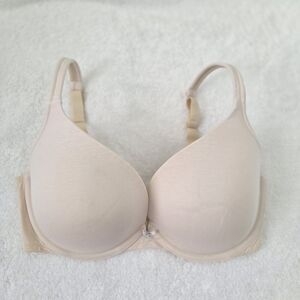 Cacique Boost Plunge Bra 36F Cotton Blend Padded Cup Adjustable